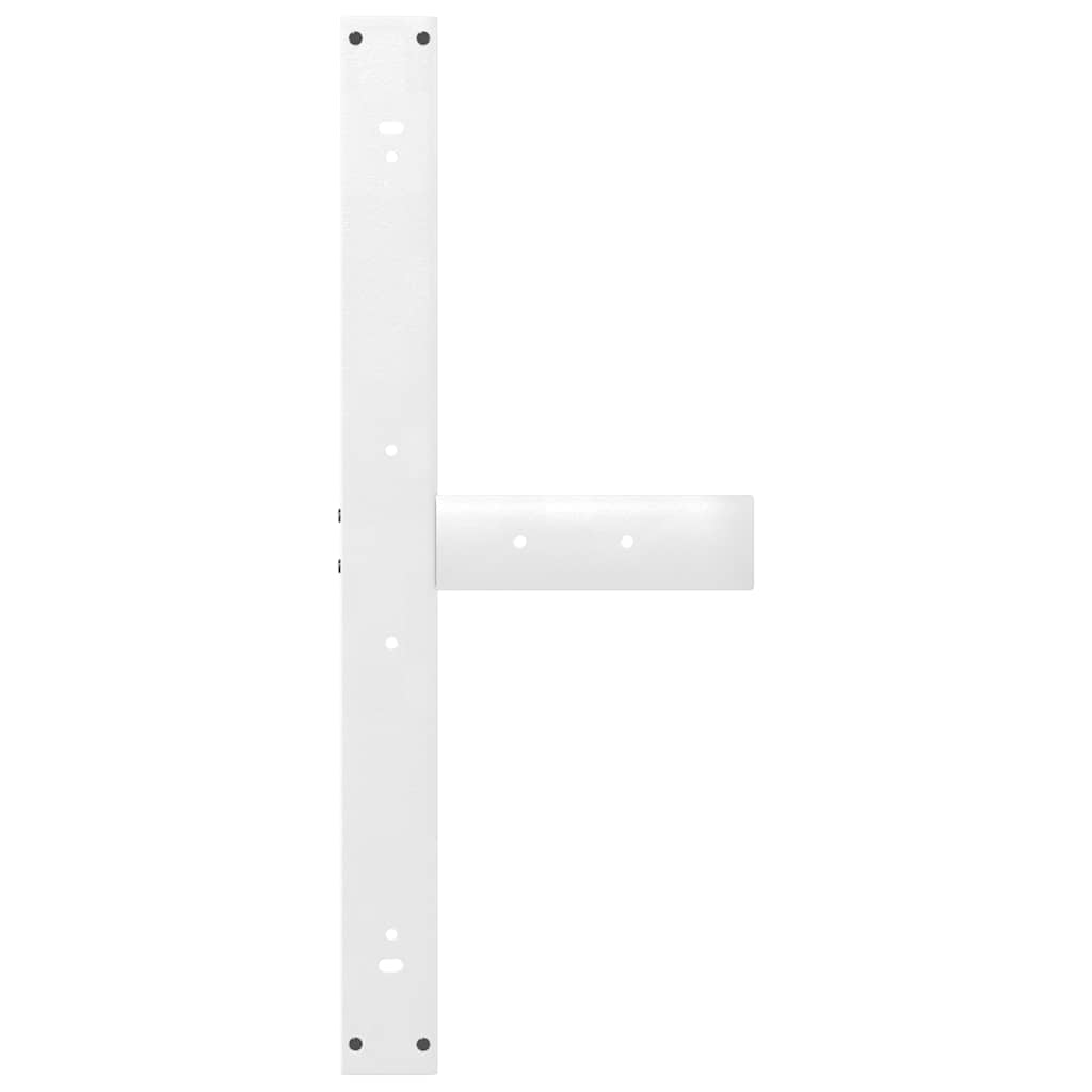vidaXL Dining Table Legs T-Shaped 2 pcs White 100x35x(72-73) cm Steel