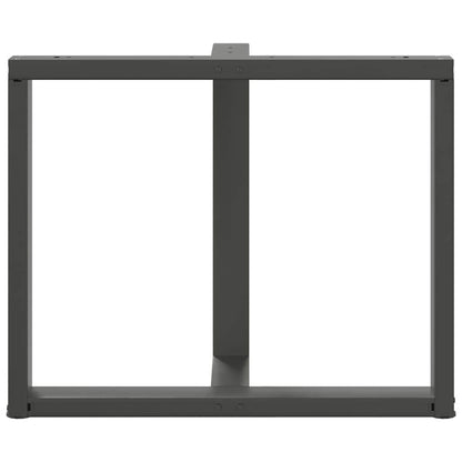 vidaXL Dining Table Legs T-Shaped 2 pcs Anthracite 100x35x(72-73) cm Steel