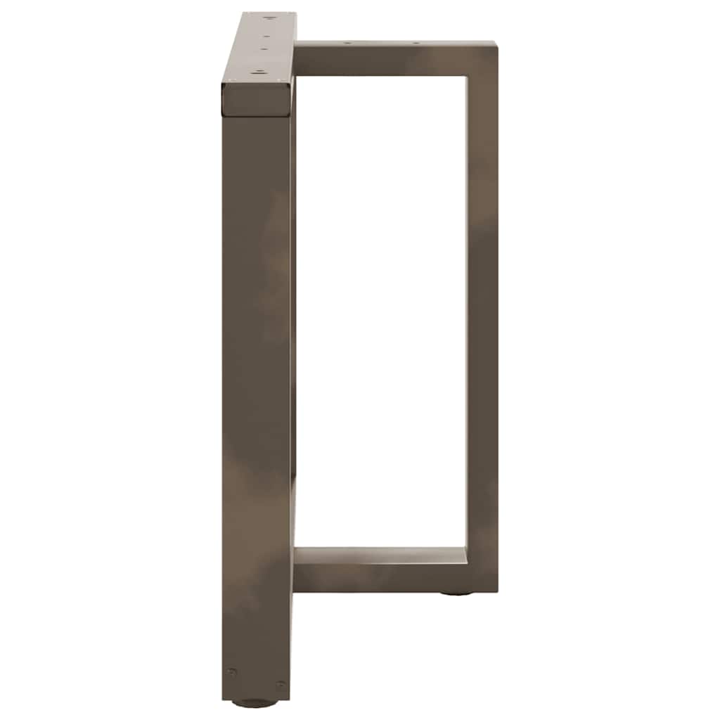 vidaXL Dining Table Legs T-Shaped 2 pcs Black 100x35x(72-73) cm Steel