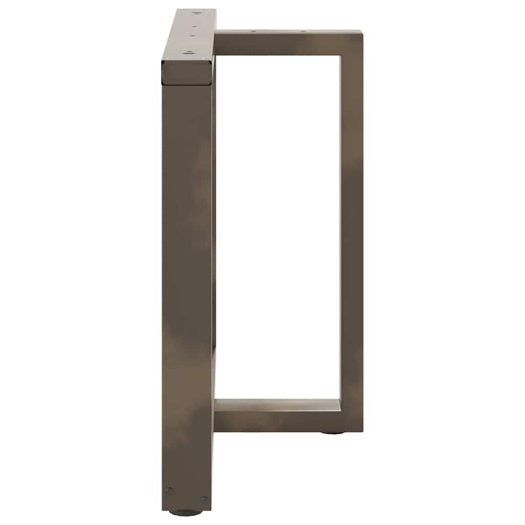 vidaXL Dining Table Legs T-Shaped 2 pcs Black 100x35x(72-73) cm Steel