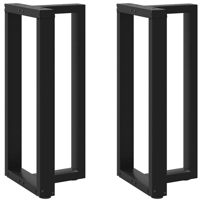 vidaXL Bar Table Legs T-Shaped 2 pcs Black 40x35x(90-91) cm Steel