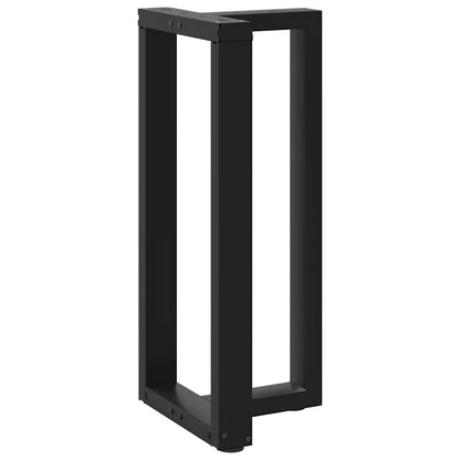 vidaXL Bar Table Legs T-Shaped 2 pcs Black 40x35x(90-91) cm Steel