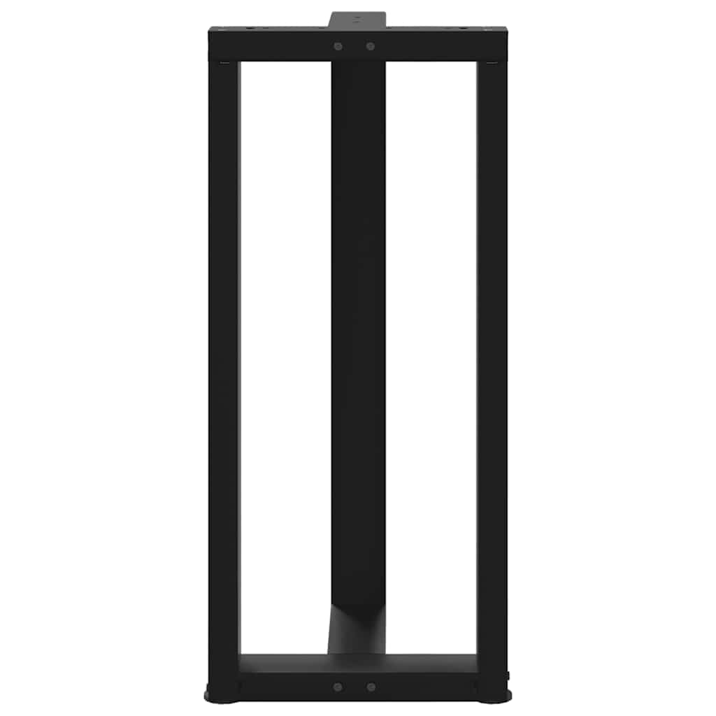 vidaXL Bar Table Legs T-Shaped 2 pcs Black 40x35x(90-91) cm Steel