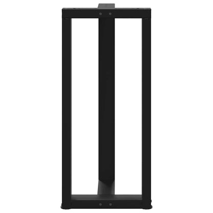 vidaXL Bar Table Legs T-Shaped 2 pcs Black 40x35x(90-91) cm Steel