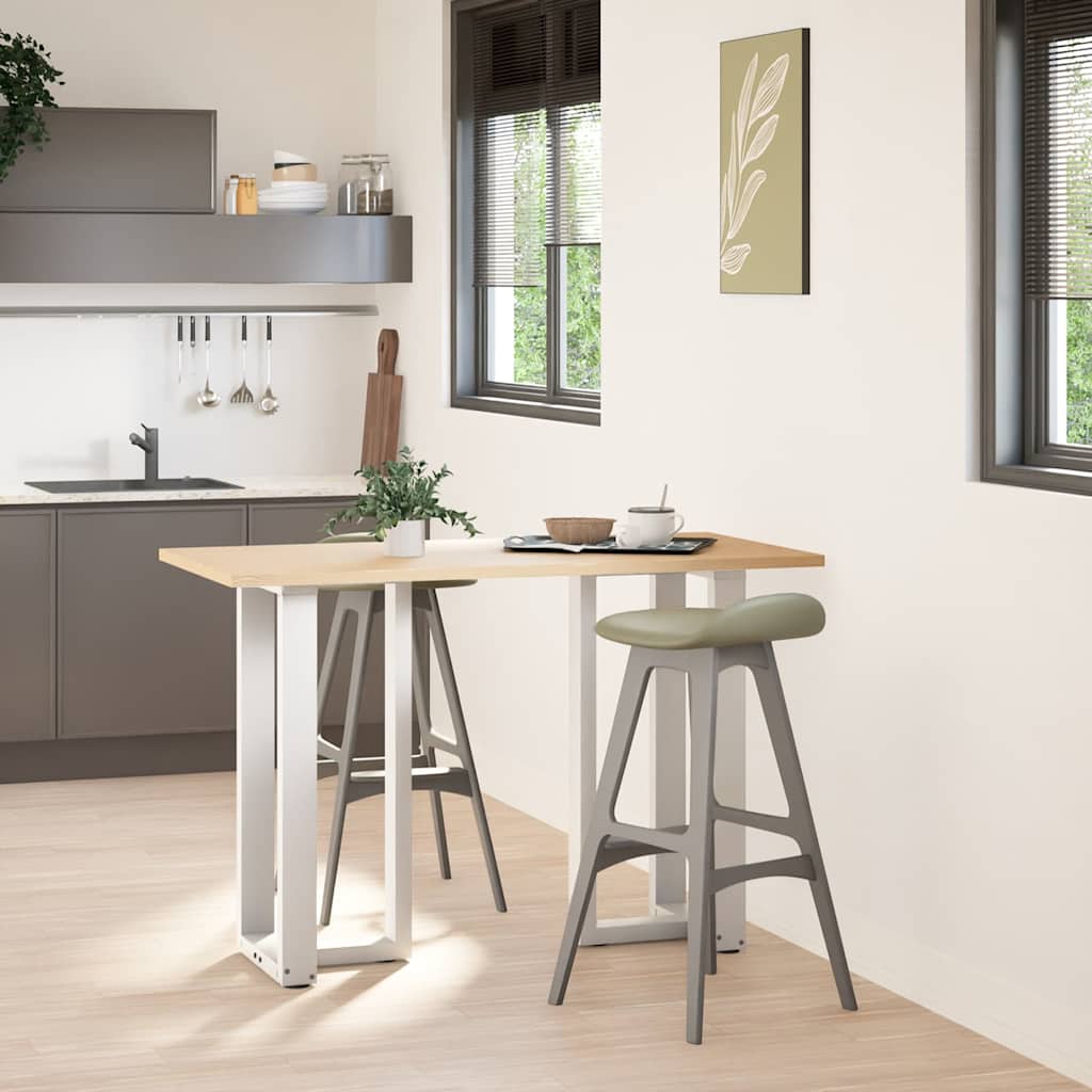 vidaXL Bar Table Legs T-Shaped 2 pcs White 40x35x(90-91) cm Steel