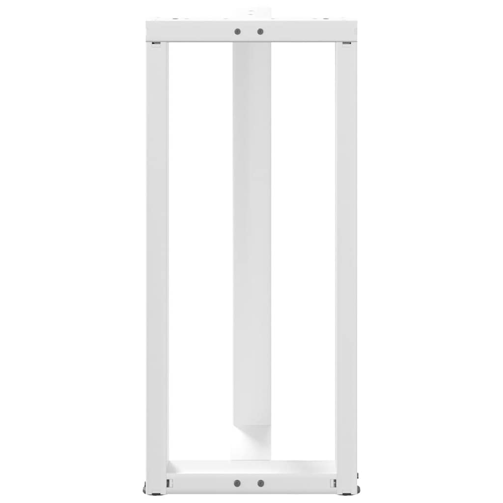 vidaXL Bar Table Legs T-Shaped 2 pcs White 40x35x(90-91) cm Steel
