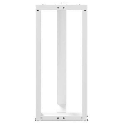 vidaXL Bar Table Legs T-Shaped 2 pcs White 40x35x(90-91) cm Steel