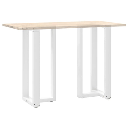 vidaXL Bar Table Legs T-Shaped 2 pcs White 40x35x(90-91) cm Steel