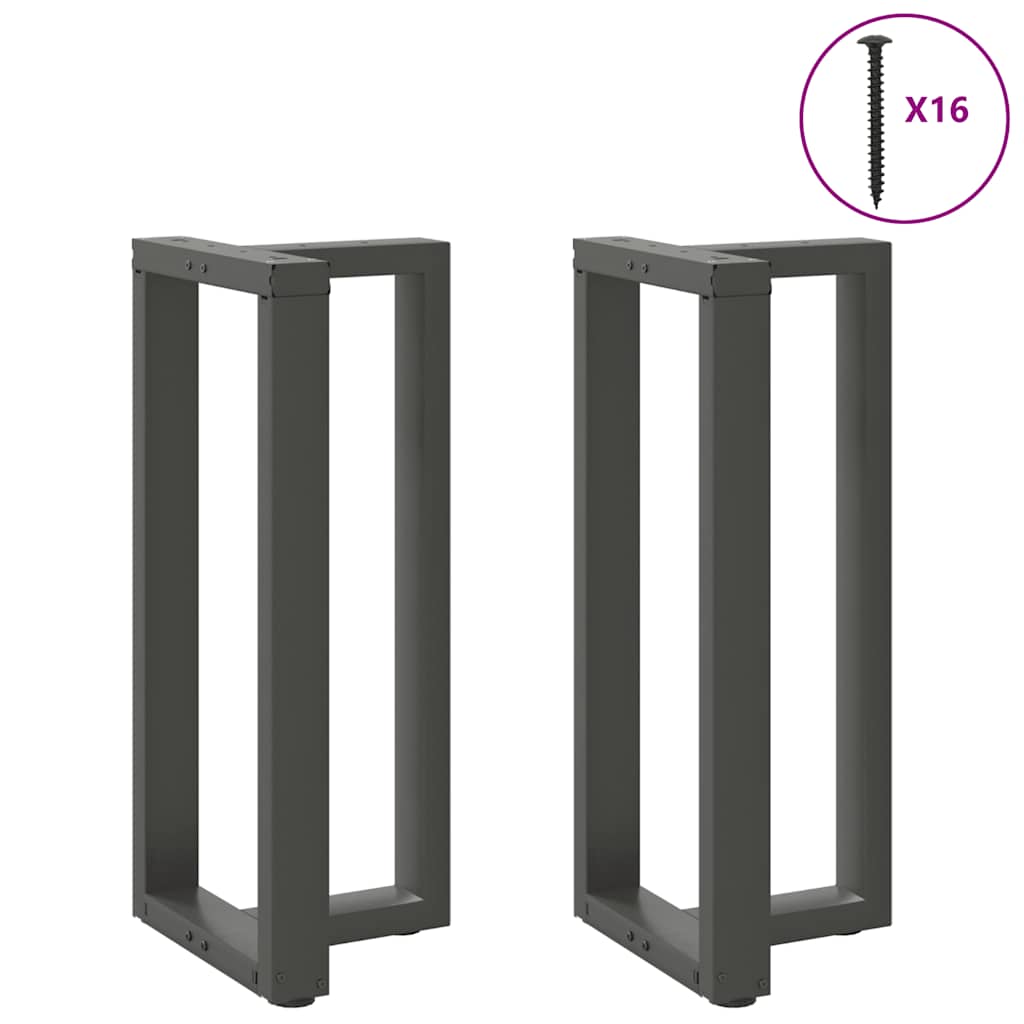 vidaXL Bar Table Legs T-Shaped 2 pcs Anthracite 40x35x(90-91) cm Steel