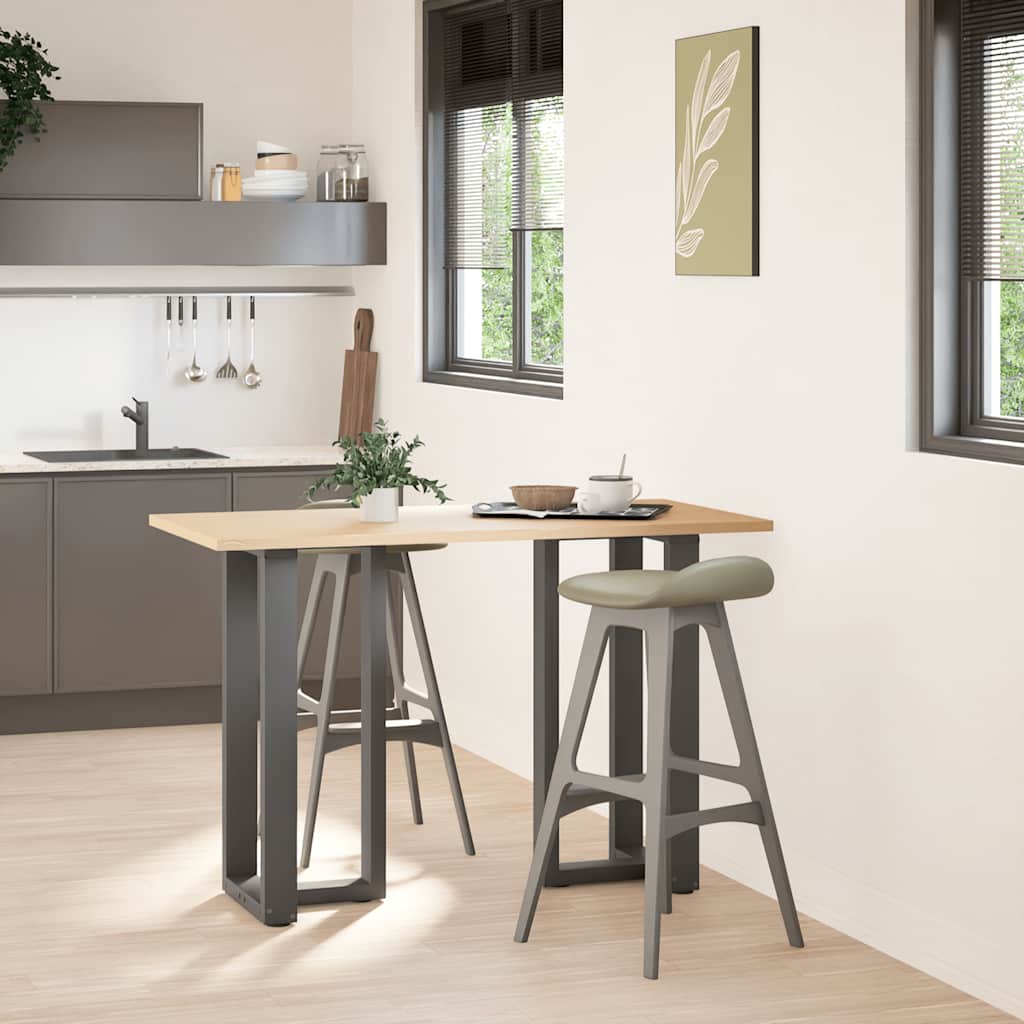 vidaXL Bar Table Legs T-Shaped 2 pcs Anthracite 40x35x(90-91) cm Steel
