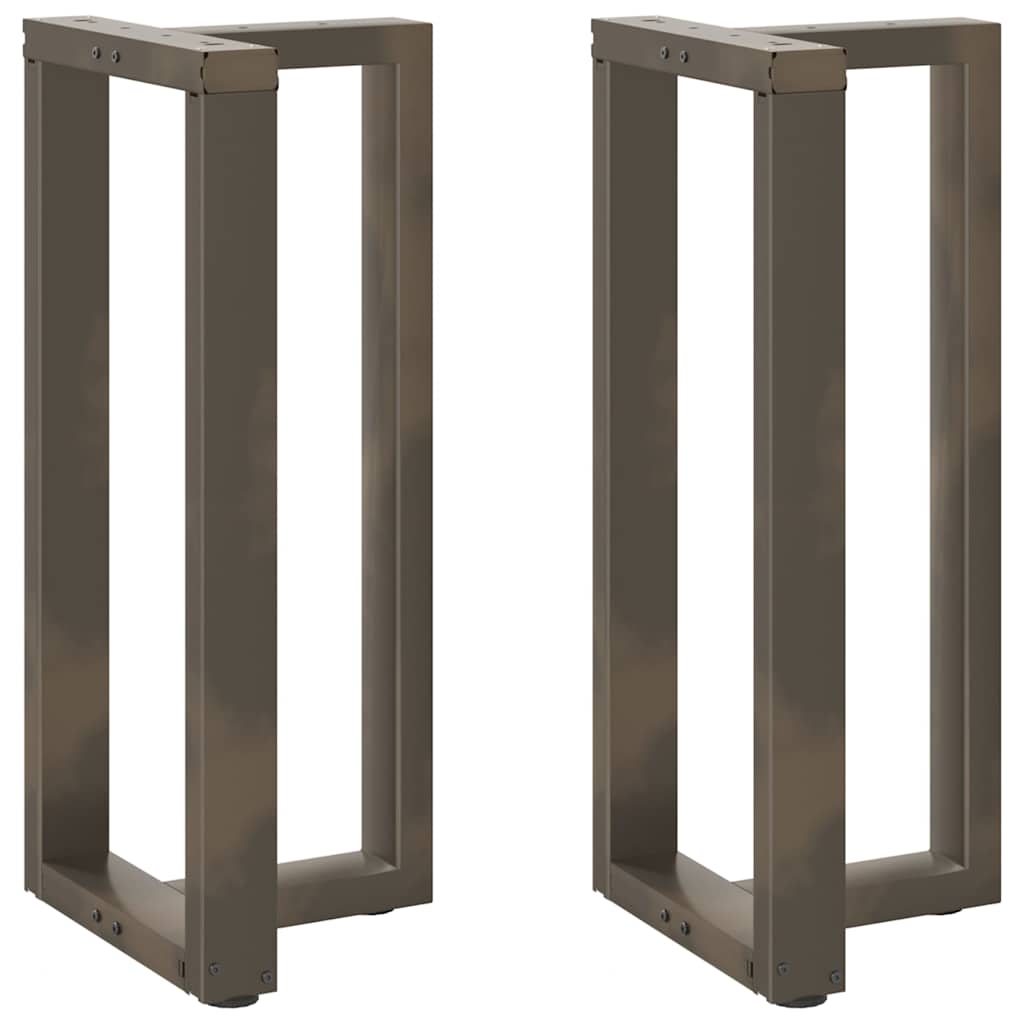 vidaXL Bar Table Legs T-Shaped 2 pcs Black 40x35x(90-91) cm Steel