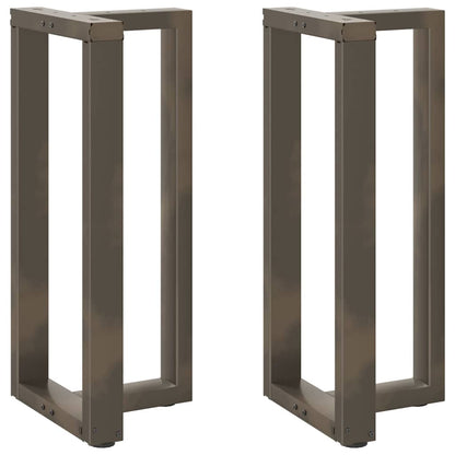 vidaXL Bar Table Legs T-Shaped 2 pcs Black 40x35x(90-91) cm Steel