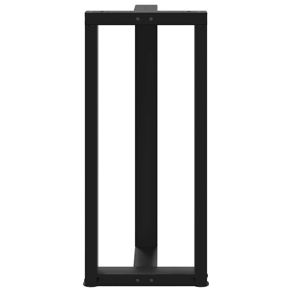vidaXL Bar Table Legs T-Shaped 2 pcs Black 50x35x(90-91) cm Steel