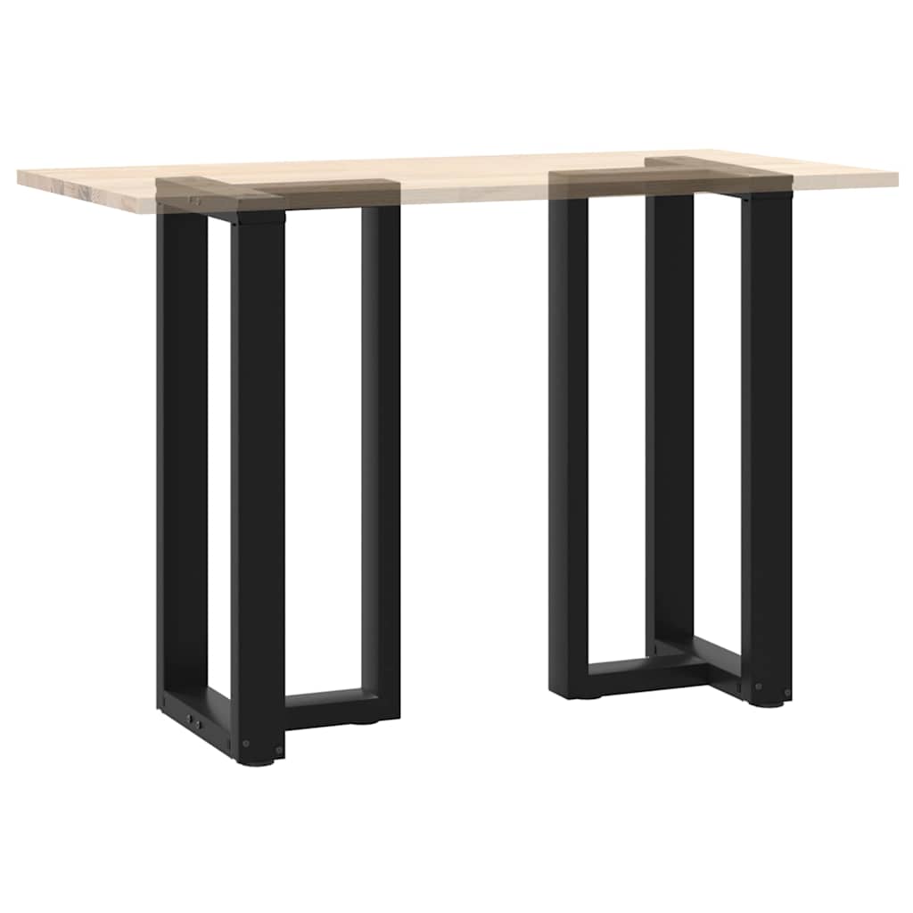 vidaXL Bar Table Legs T-Shaped 2 pcs Black 50x35x(90-91) cm Steel