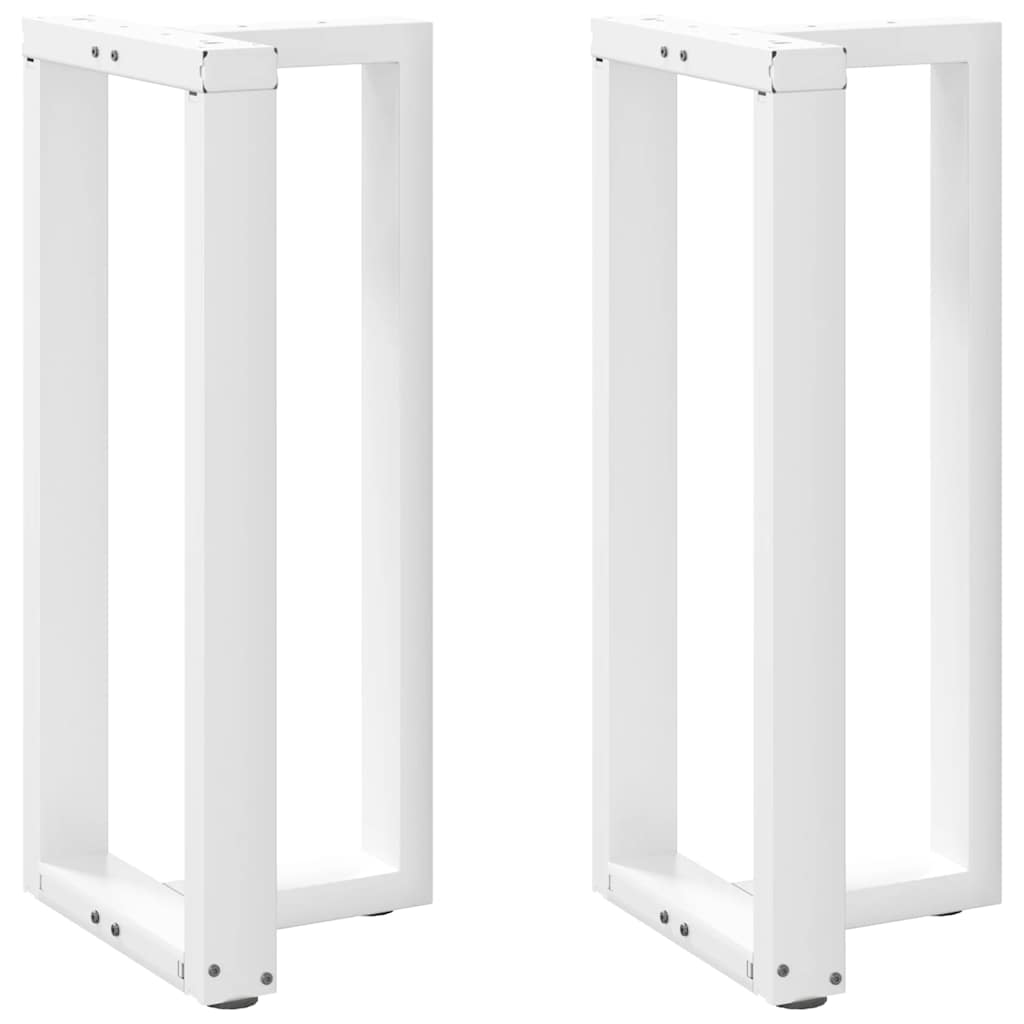 vidaXL Bar Table Legs T-Shaped 2 pcs White 50x35x(90-91) cm Steel