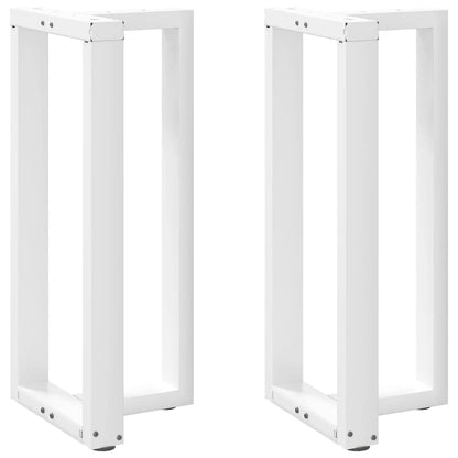 vidaXL Bar Table Legs T-Shaped 2 pcs White 50x35x(90-91) cm Steel