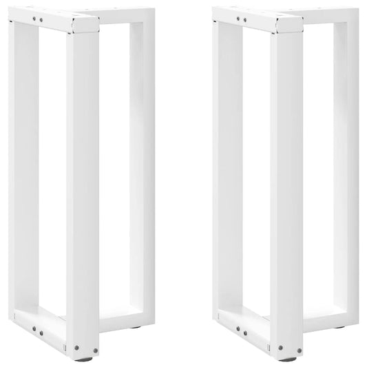 vidaXL Bar Table Legs T-Shaped 2 pcs White 50x35x(90-91) cm Steel