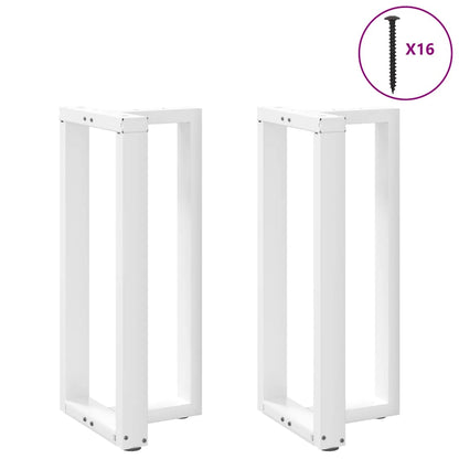 vidaXL Bar Table Legs T-Shaped 2 pcs White 50x35x(90-91) cm Steel