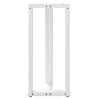 vidaXL Bar Table Legs T-Shaped 2 pcs White 50x35x(90-91) cm Steel