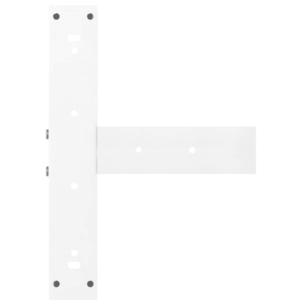 vidaXL Bar Table Legs T-Shaped 2 pcs White 50x35x(90-91) cm Steel