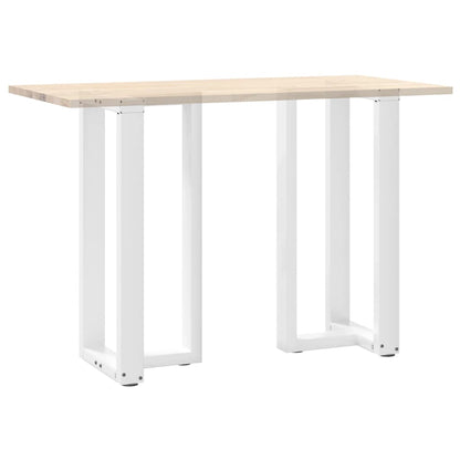 vidaXL Bar Table Legs T-Shaped 2 pcs White 50x35x(90-91) cm Steel