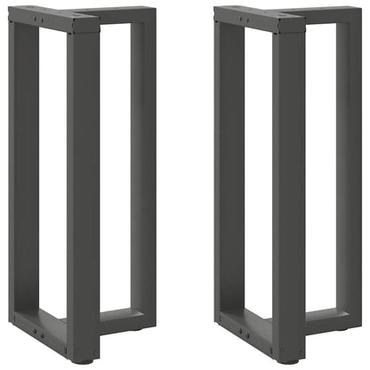 vidaXL Bar Table Legs T-Shaped 2 pcs Anthracite 50x35x(90-91) cm Steel