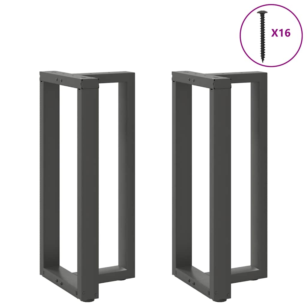 vidaXL Bar Table Legs T-Shaped 2 pcs Anthracite 50x35x(90-91) cm Steel