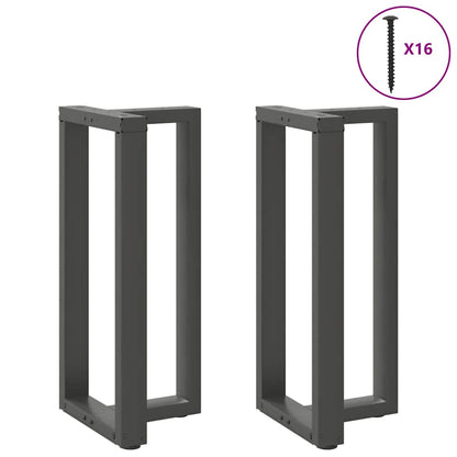 vidaXL Bar Table Legs T-Shaped 2 pcs Anthracite 50x35x(90-91) cm Steel