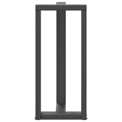 vidaXL Bar Table Legs T-Shaped 2 pcs Anthracite 50x35x(90-91) cm Steel