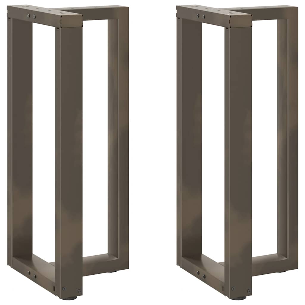 vidaXL Bar Table Legs T-Shaped 2 pcs Black 50x35x(90-91) cm Steel