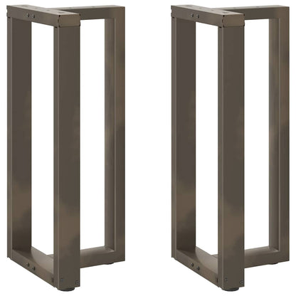 vidaXL Bar Table Legs T-Shaped 2 pcs Black 50x35x(90-91) cm Steel