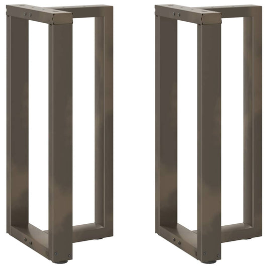 vidaXL Bar Table Legs T-Shaped 2 pcs Black 50x35x(90-91) cm Steel