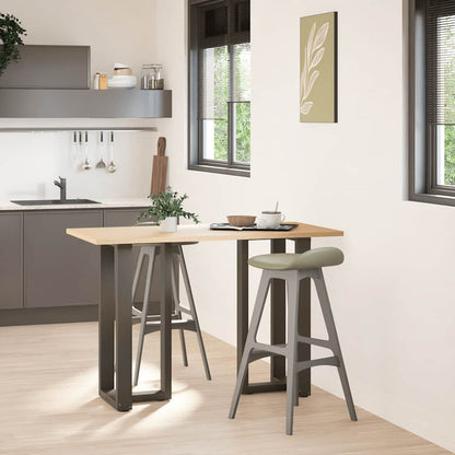 vidaXL Bar Table Legs T-Shaped 2 pcs Black 50x35x(90-91) cm Steel