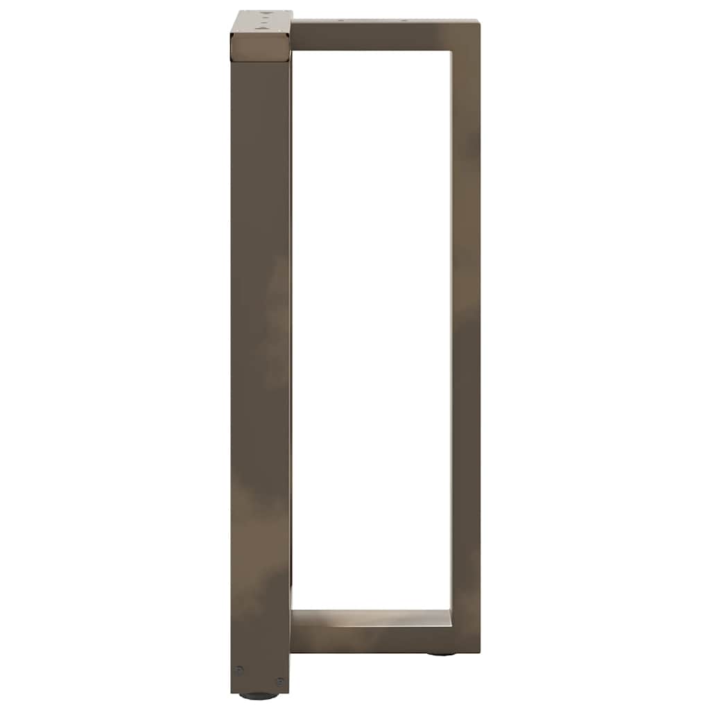 vidaXL Bar Table Legs T-Shaped 2 pcs Black 50x35x(90-91) cm Steel