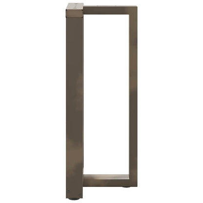 vidaXL Bar Table Legs T-Shaped 2 pcs Black 50x35x(90-91) cm Steel