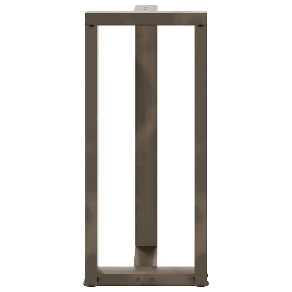 vidaXL Bar Table Legs T-Shaped 2 pcs Black 50x35x(90-91) cm Steel