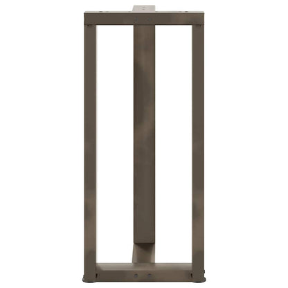 vidaXL Bar Table Legs T-Shaped 2 pcs Black 50x35x(90-91) cm Steel