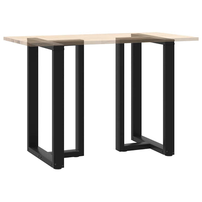vidaXL Bar Table Legs T-Shaped 2 pcs Black 60x35x(90-91) cm Steel