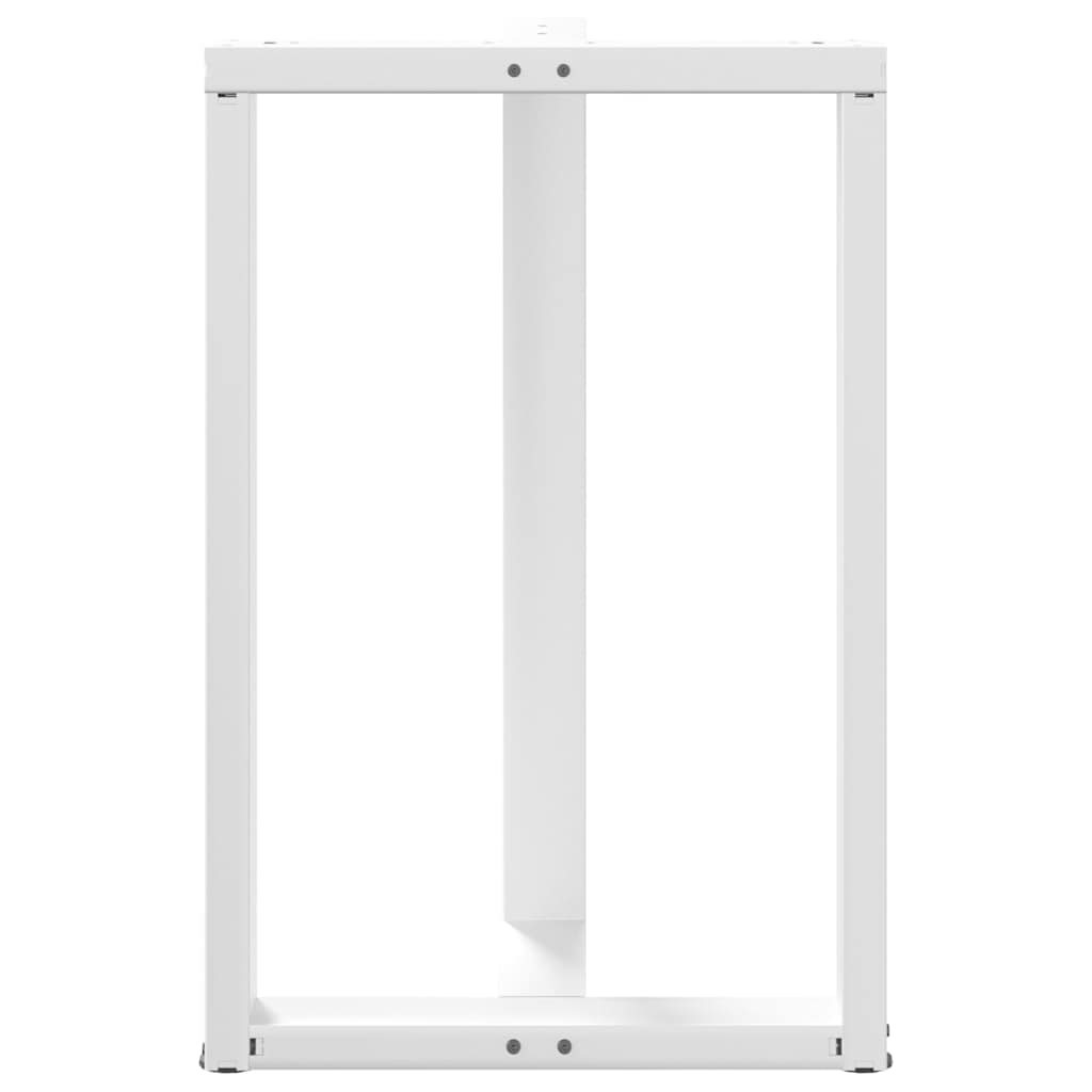 vidaXL Bar Table Legs T-Shaped 2 pcs White 60x35x(90-91) cm Steel