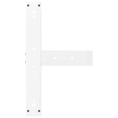 vidaXL Bar Table Legs T-Shaped 2 pcs White 60x35x(90-91) cm Steel