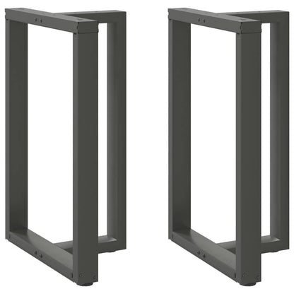 vidaXL Bar Table Legs T-Shaped 2 pcs Anthracite 60x35x(90-91) cm Steel