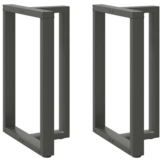 vidaXL Bar Table Legs T-Shaped 2 pcs Anthracite 60x35x(90-91) cm Steel