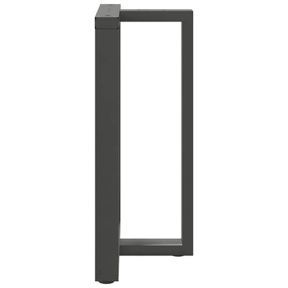 vidaXL Bar Table Legs T-Shaped 2 pcs Anthracite 60x35x(90-91) cm Steel