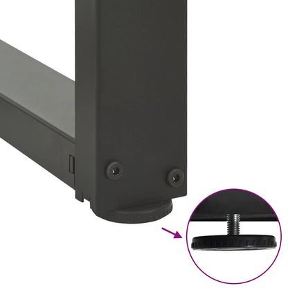 vidaXL Bar Table Legs T-Shaped 2 pcs Anthracite 60x35x(90-91) cm Steel