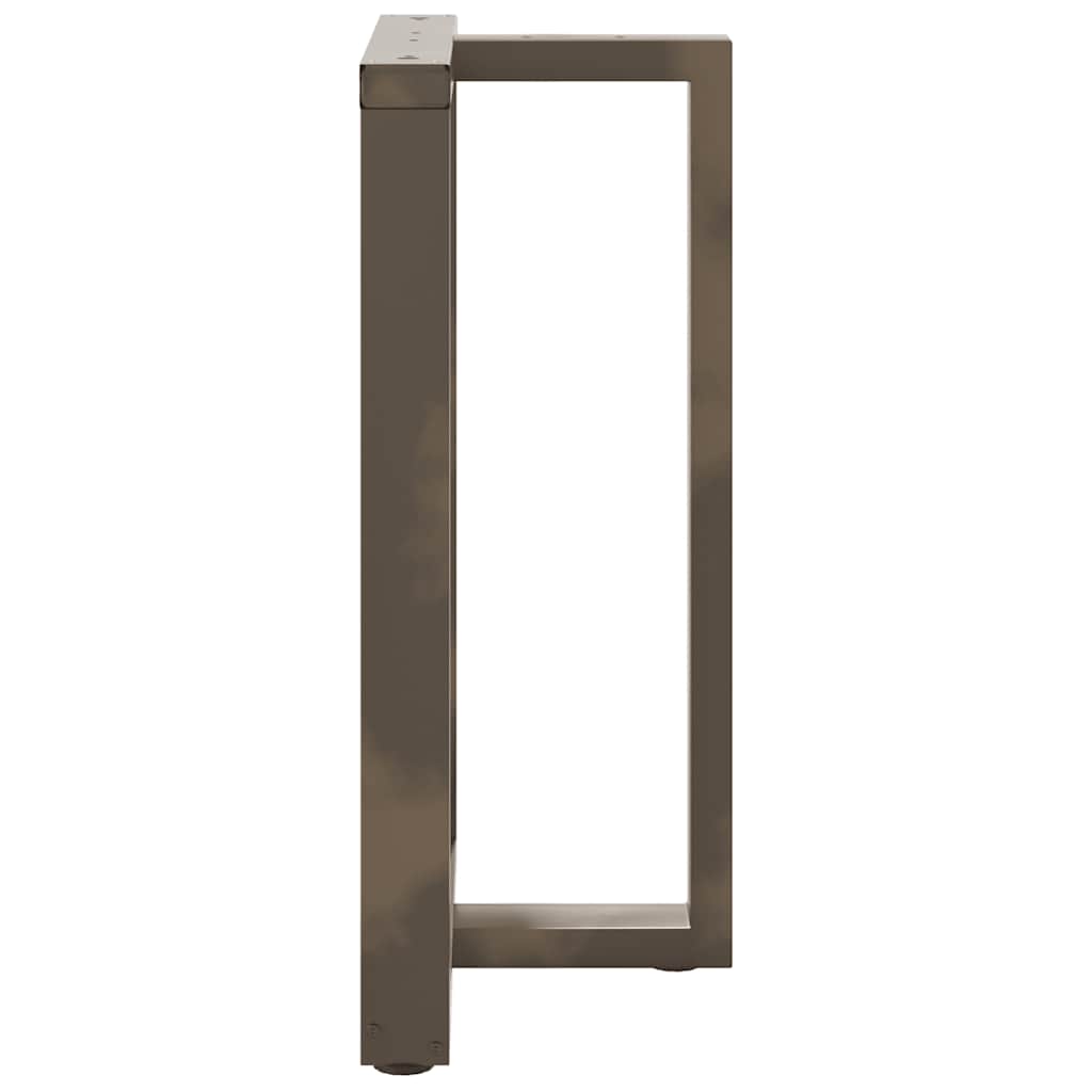 vidaXL Bar Table Legs T-Shaped 2 pcs Black 60x35x(90-91) cm Steel