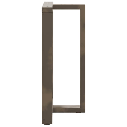 vidaXL Bar Table Legs T-Shaped 2 pcs Black 60x35x(90-91) cm Steel