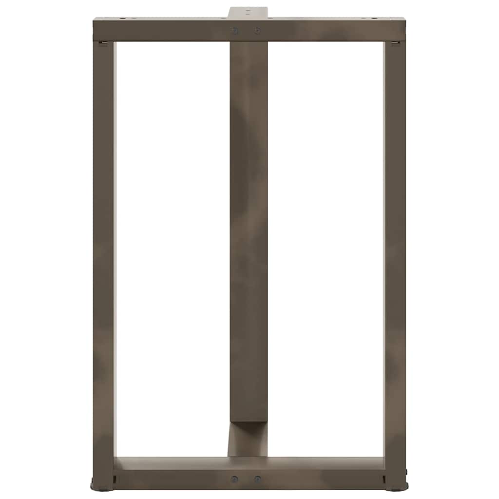 vidaXL Bar Table Legs T-Shaped 2 pcs Black 60x35x(90-91) cm Steel