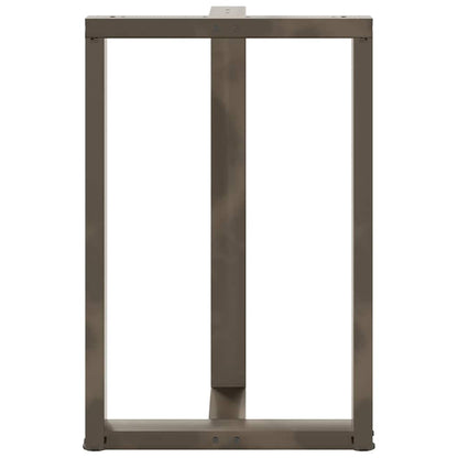 vidaXL Bar Table Legs T-Shaped 2 pcs Black 60x35x(90-91) cm Steel