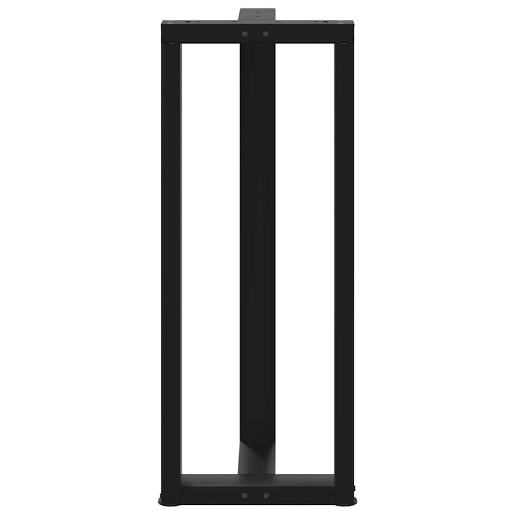 vidaXL Bar Table Legs T-Shaped 2 pcs Black 40x35x(100-101) cm Steel