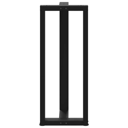 vidaXL Bar Table Legs T-Shaped 2 pcs Black 40x35x(100-101) cm Steel